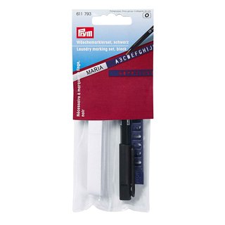 Wschemarkierset Stift schwarz - 3m Band weiss