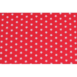 Baumwolle Sterne 10mm rot