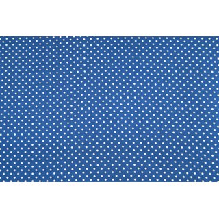 Baumwolle Punkte 2mm blau