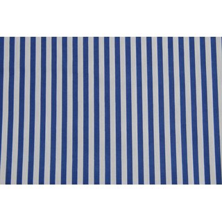 Baumwolle Streifen 5mm blau/weiss