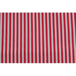 Baumwolle Streifen 5mm rot/weiss