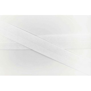 Schrägband Baumwolle 20mm weiss