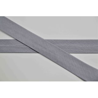 Schrägband Baumwolle BREIT 30mm silbergrau