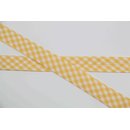 Schrgband Baumwolle 20mm Vichy-Karo gelb