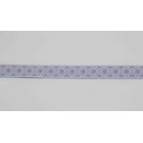 Jacquardborte 15mm Retro rosa/hellblau