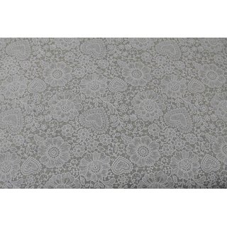 Filz bedruckt Spitze beige/creme