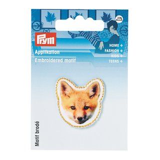 Applikation Fuchsgesicht Fotoart braun