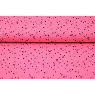 Jersey NEON pink meliert Sternzeichen