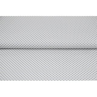 Baumwolle Punkte 2mm weiss/grau