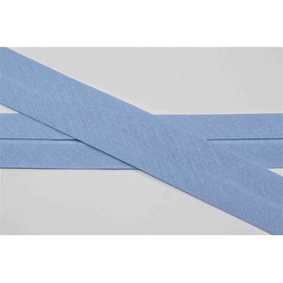 Schrägband Baumwolle BREIT 30mm hellblau