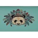 Panel Jersey Pandabr Indianer aqua-grn