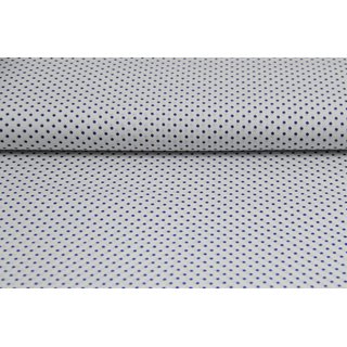 Baumwolle Punkte 2mm weiss/blau