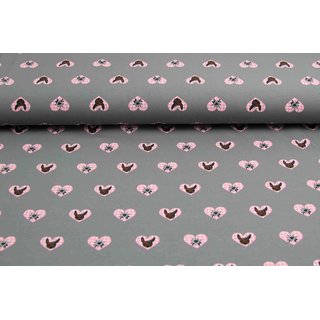 Jersey Bayrisches Herz Reh grau/rosa