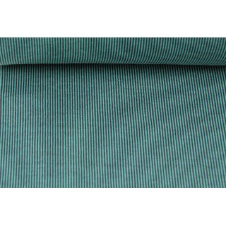 Jacquard feine Linien dunkelgrau/mint dunkel