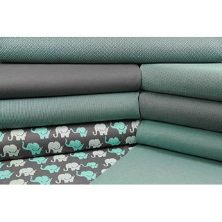 Jacquard feine Linien dunkelgrau/mint dunkel