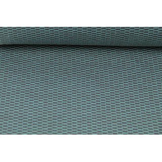 Jacquard Netz dunkelgrau/mint dunkel