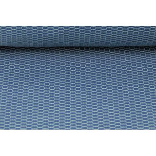 Jacquard Netz admiralblau/pastellgrn