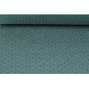 Jacquard liniert mit Punkten dunkelgrau/mint dunkel