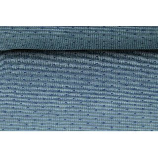 Jacquard liniert mit Punkten admiralblau/pastellgrn