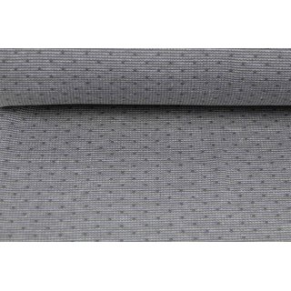 Jacquard liniert mit Punkten grau/weiss