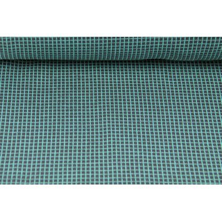 Jacquard kariert dunkelgrau/mint dunkel