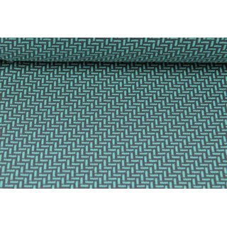 Jacquard grafisches Muster dunkelgrau/mint dunkel