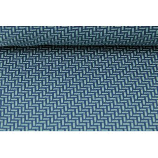 Jacquard grafisches Muster admiralblau/pastellgrn