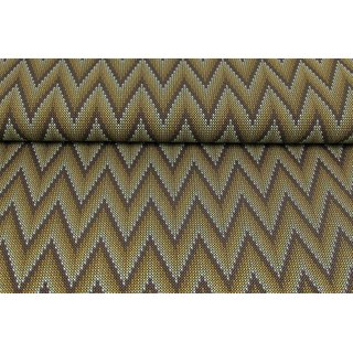 Jersey Chevron/Zacken Strickoptik senf