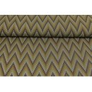 Jersey Chevron/Zacken Strickoptik senf