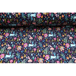 Jogging Sweat bunte Waldfreunde dunkelblau