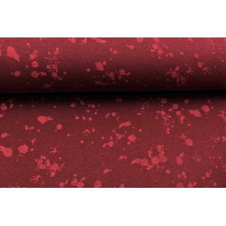 Wintersweat Farbklekse rot/bordeaux meliert