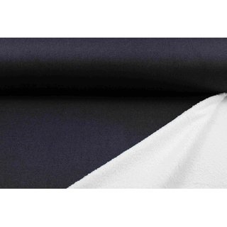 Sweatstrick/Teddyfleece Jeans-Optik schwarz