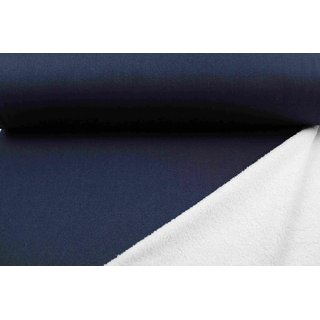 Sweatstrick/Teddyfleece Jeans-Optik dunkelblau