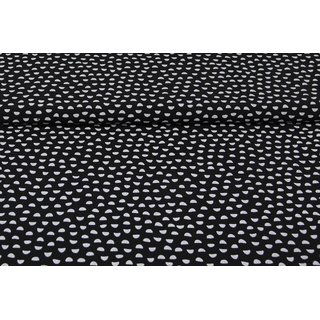 Baumwolle Grafische-Muster-Serie Mini-Hügel schwarz