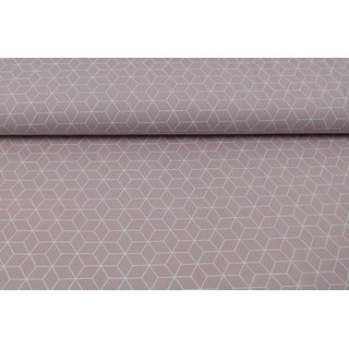 Baumwolle Grafische-Muster-Serie Hexagon pastellrosa hell
