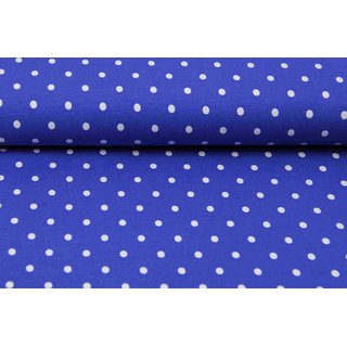 Jersey Punkte 5mm blau/weiss