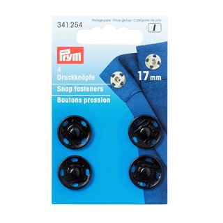 PRYM Annh-Druckknpfe 17mm 4 Stck schwarz