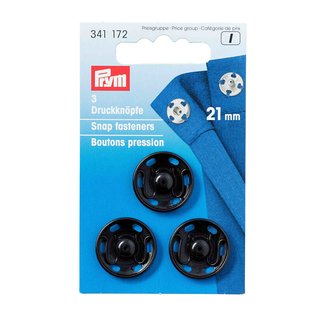 PRYM Annh-Druckknpfe 21mm 3 Stck schwarz