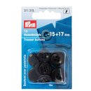 PRYM Hosenknöpfe 15 + 17mm schwarz 10 Stück
