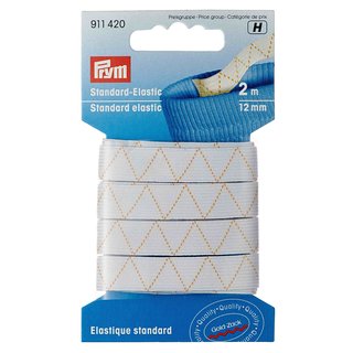 PRYM Standard-Elastic 12mm weiss - 2m