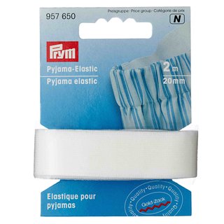 PRYM Pyjama-Elastic 20mm Wei - 2m