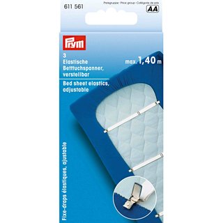 PRYM Betttuchspanner elastisch 18mm weiss 3 Stck