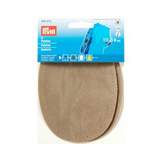 PRYM Patches Velourslederimitat - aufbgelbar - 10 x 14cm stein 2 Stck