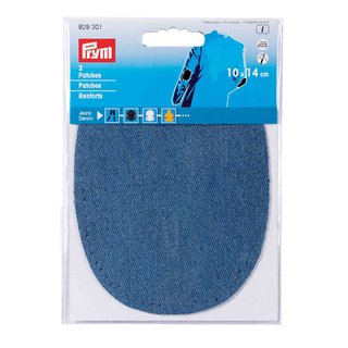 PRYM Patches Jeans - aufbgelbar - 10 x 14cm mittelblau 2 Stck