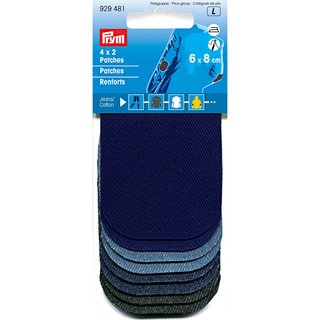 PRYM  Patches Mini Jeans - aufbgelbar - 6x8cm 8 Stck