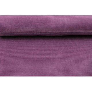 Cord-Jersey grob aubergine