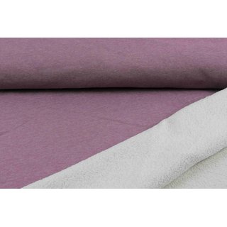 Strick/Lammfleece aubergine