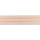 Glitzer-Gummiband Gold 40mm rosa