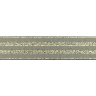 Glitzer-Gummiband Gold 40mm taupe