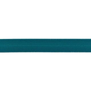 Elastisches Schrägband matt Rippe 20mm petrol